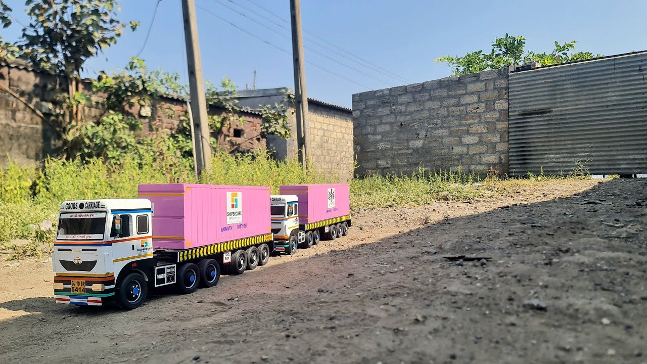 Miniature Making Tata Truck || Tata Signa 5530 || Trailer Container Truck Miniature Model Highlight 