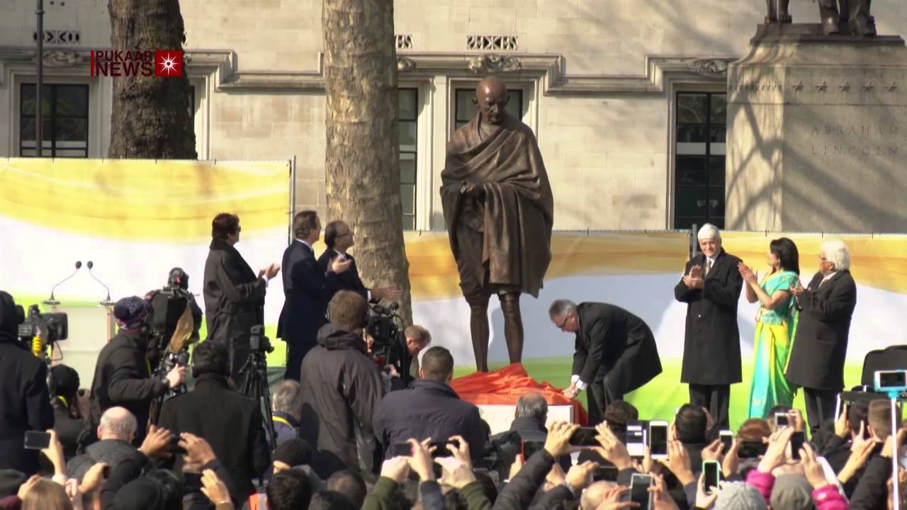 Gandhi Statue Unveiled in London's Parliament Square