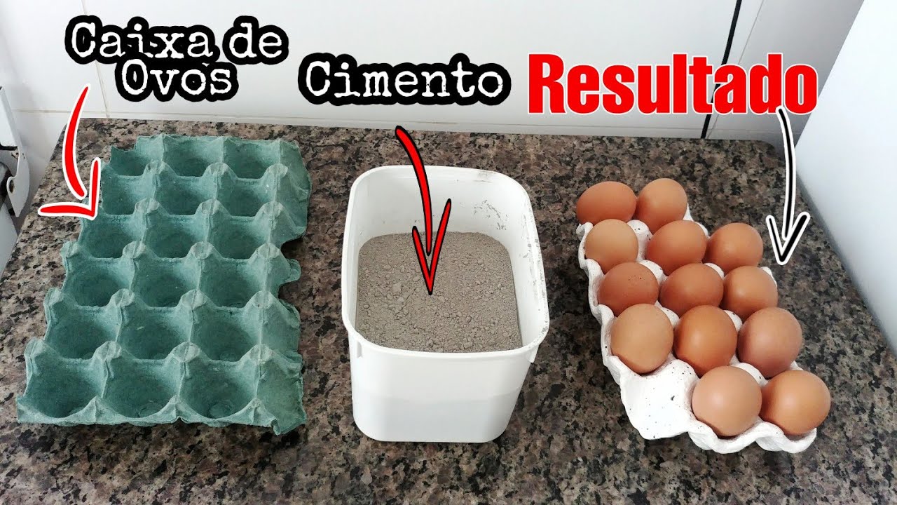 Como Fazer Porta Ovos de cimento