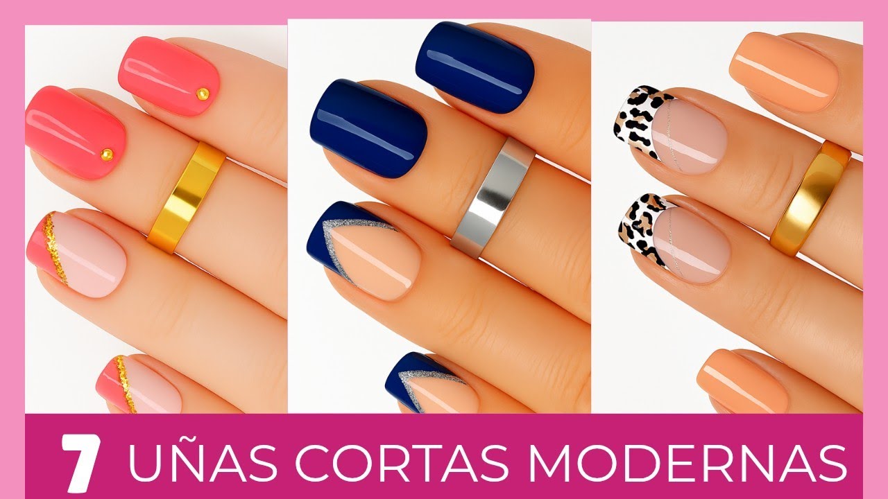 ¡Ideas Fáciles para Uñas Cortas y Cuadradas que AMARÁS!