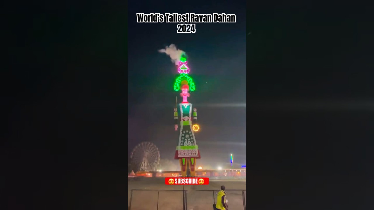 World&rsquo;s Tallest Ravan Dahan 2024 | Biggest Ravan | Tallest Ravan #shorts #tallest #ravan #viralvideo