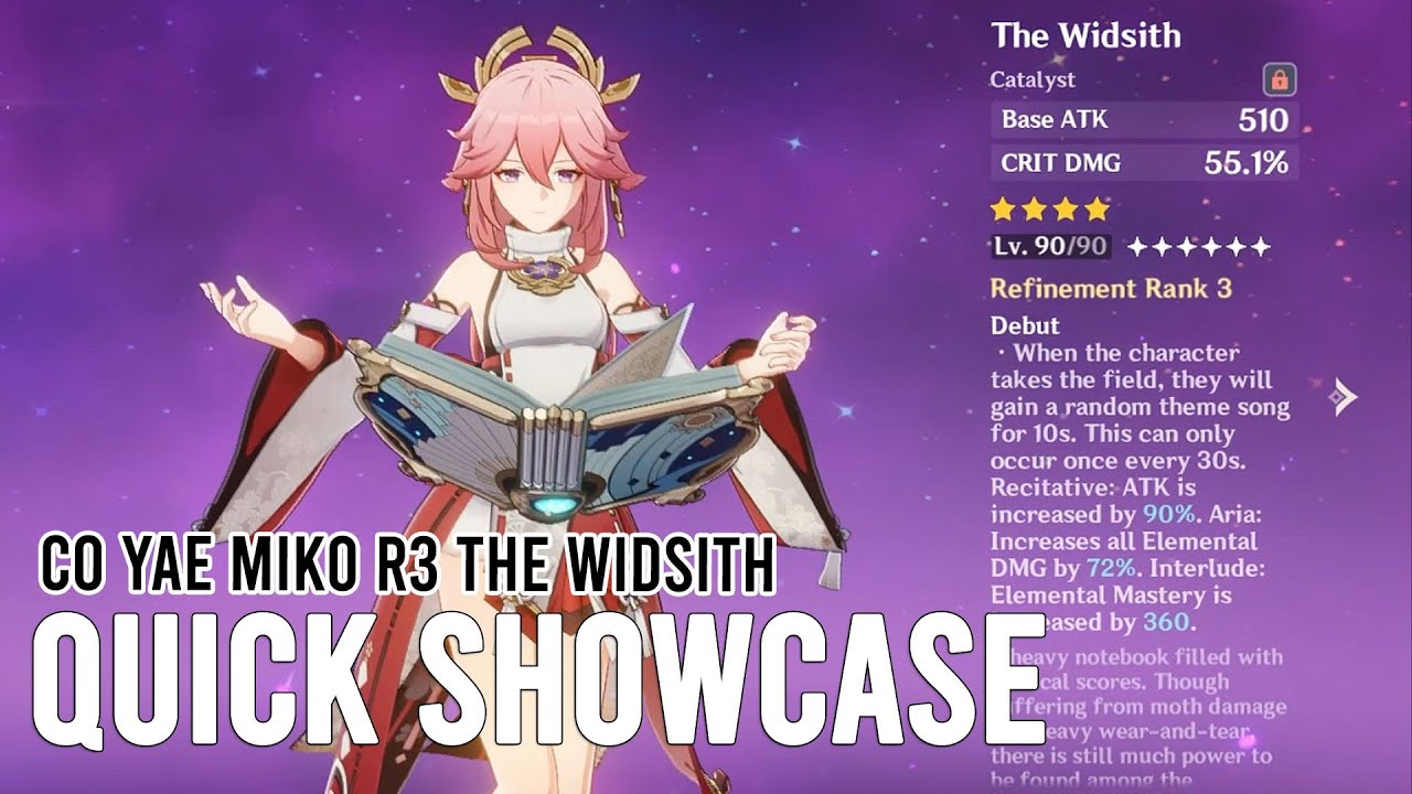 C0 Yae Miko R3 The Widsith Quick Showcase | Genshin Impact