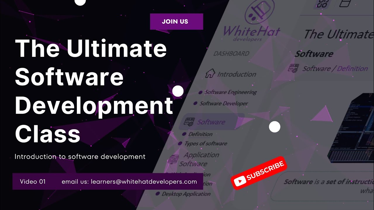 Video 01: Introduction to Software Development | What Software Is & Types of Applications