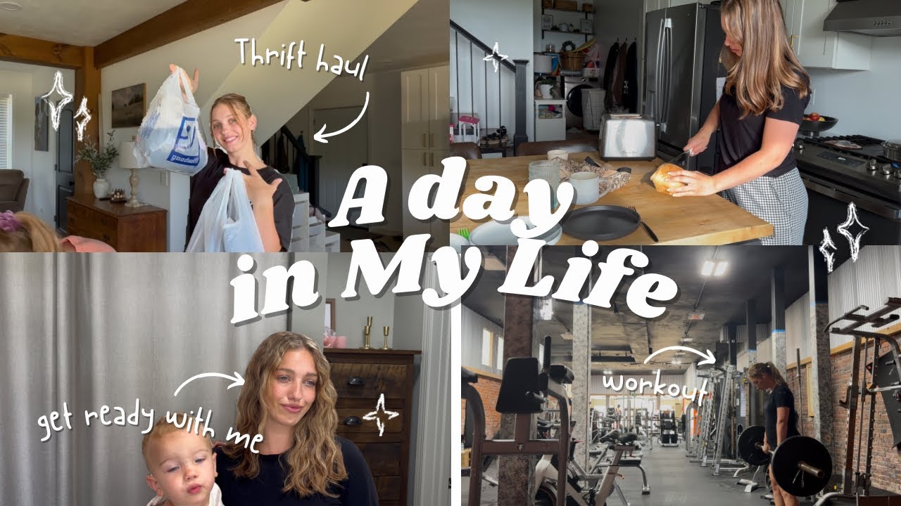 A Full Day in My Life as A Mom of 2 | Workout, Mom Life & Thrifting
