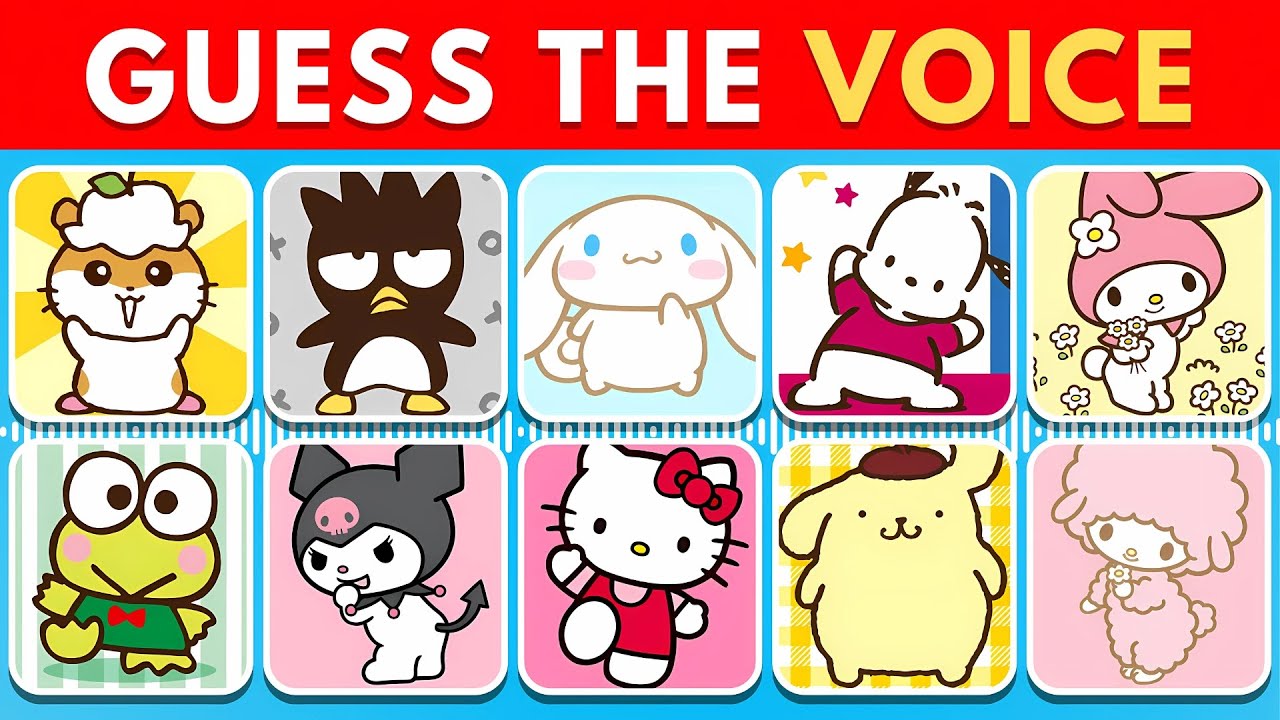 Guess the SANRIO CHARACTERS by Emoji & Voice 🎀 Hello Kitty and Friends | Cinnamoroll, Kuromi