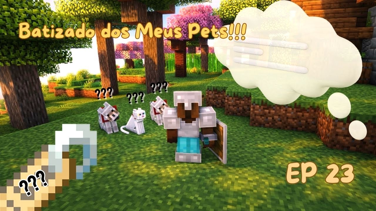 Meus Pets Finalmente têm um Nome no Minecraft!!! Ep - 24