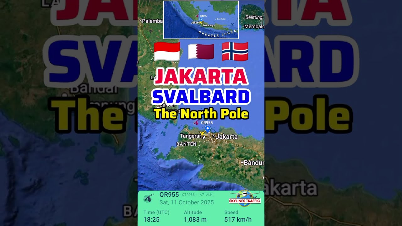✈️ Рейс из Джакарты на Шпицберген 🇮🇩➡️🇳🇴 | От экватора до Северного полюса