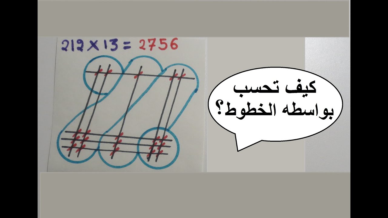 كيف  تحسب  بسرعه بواسطه الخطوط ?