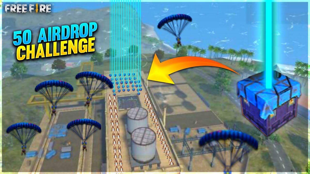 Factory Challange | 50 Airdrop Challange On Factory Roof | Wtf Moment Free Fire😂- Garena Free Fire