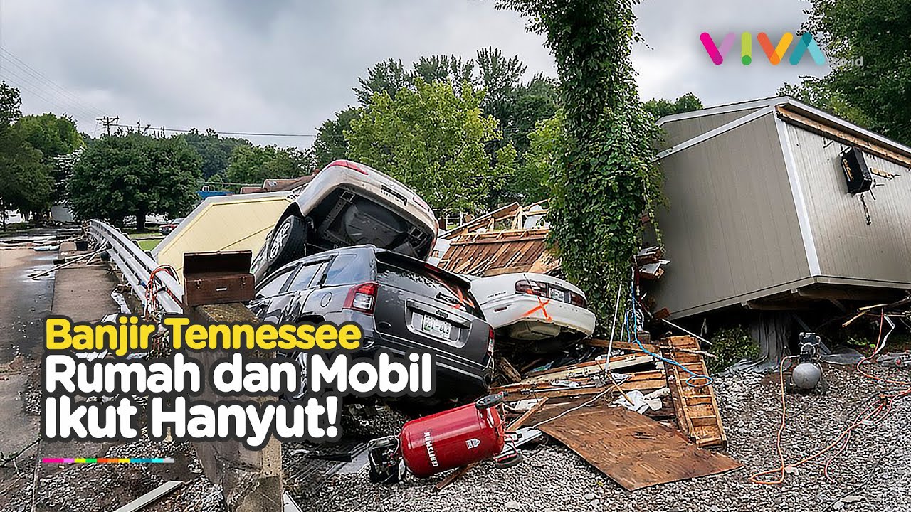 Rumah Terseret Banjir Parah di Amerika, Satu Kota Porak-Poranda