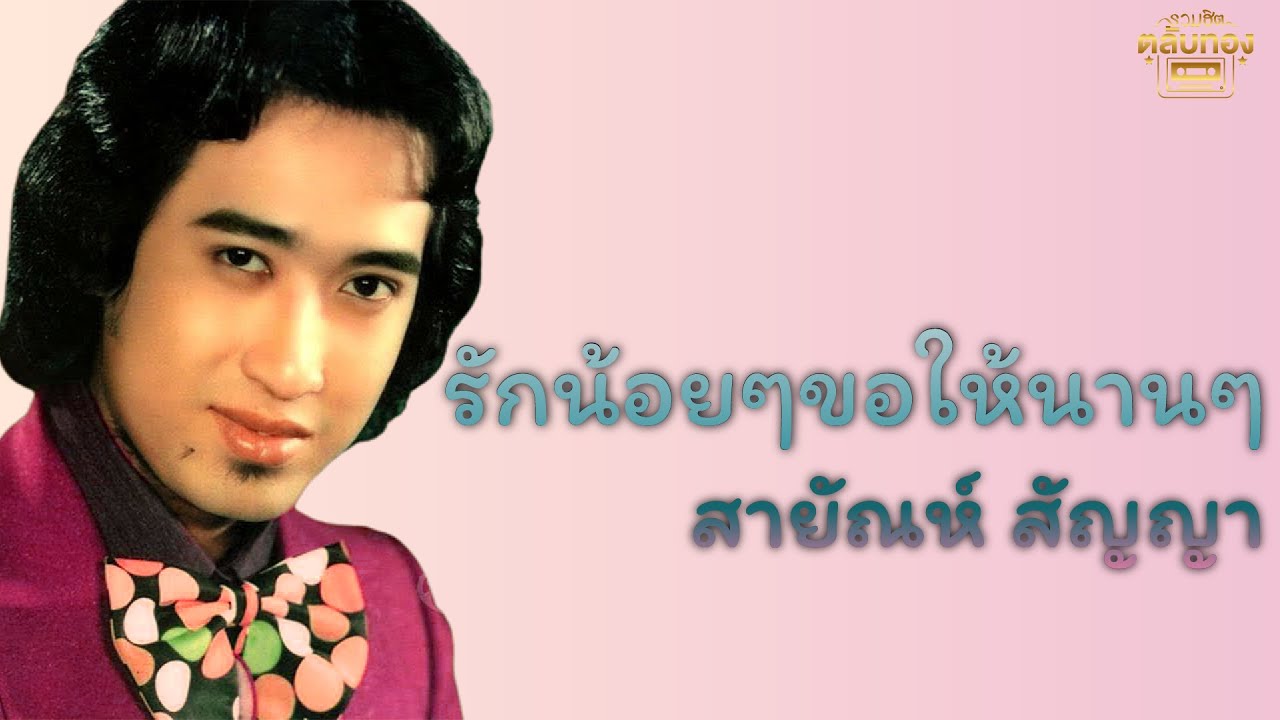 รักน้อยๆขอให้นานๆ  - สายัณห์ สัญญา [Official Audio] | รวมฮิตตลับทอง