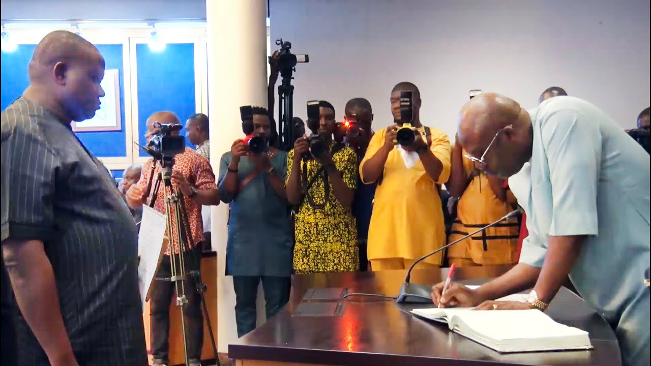 Fubara Swears In Rivers Caretaker Committee Chairmen At The Government House In Port Harcourt
