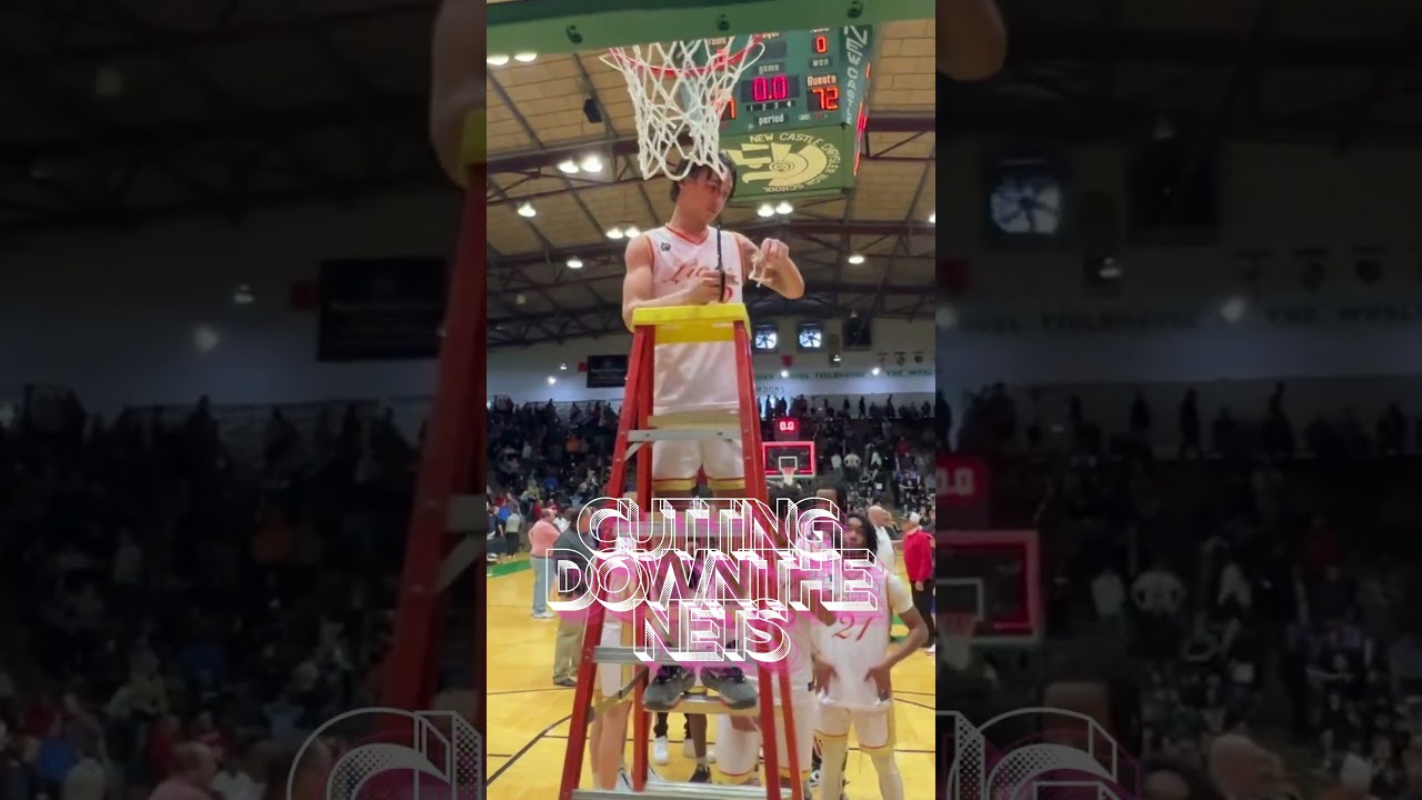 Why do they cut down the nets? #youtubeshorts #basketball #collegebasketball