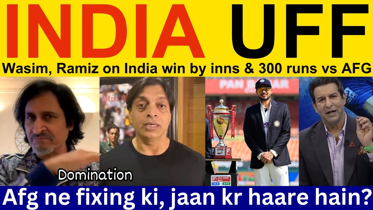 Shoaib Akhtar shocked on India beat AFG today by innings+300 | IND vs AFG | Ramiz Speaks, Pak Media
