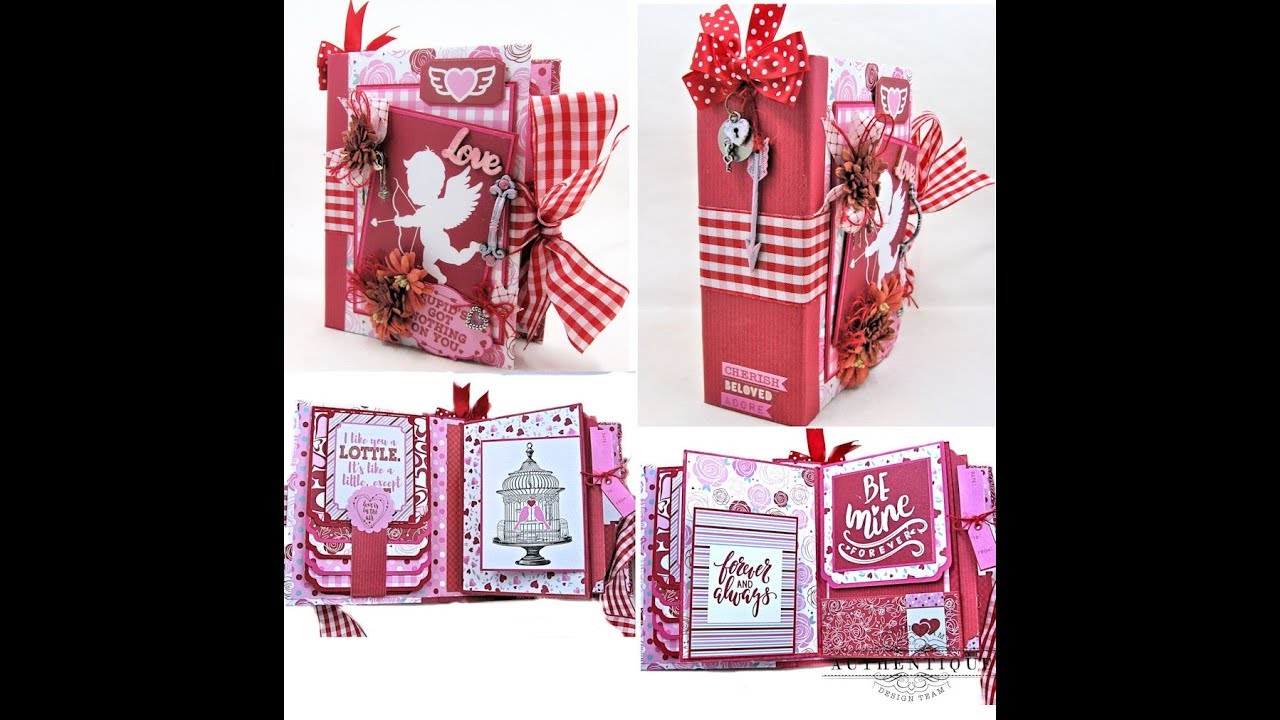 Authentique Sweetheart Mini Album and Pocket Page tutorial