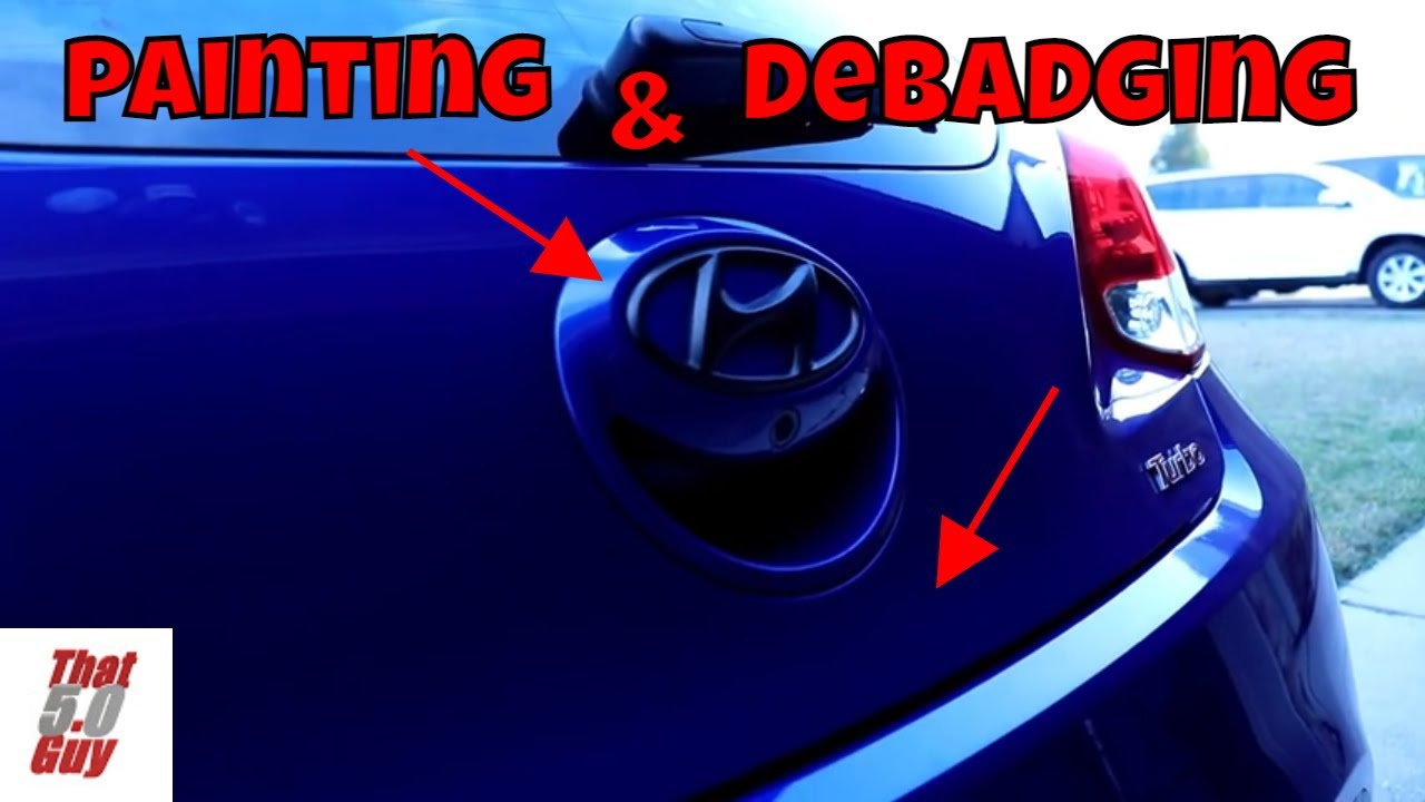 Hyundai Emblem Painting and Debadging the Veloster Emblem