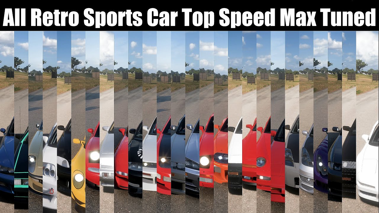 FH5 || All Retro Sports Car Top Speed Max Tuned || Forza Horizon 5 Top Speed Battle || PC 4K ||