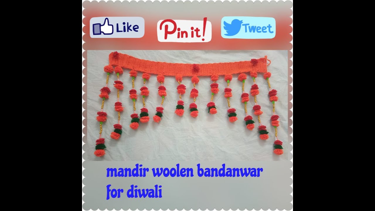 bandhanwar making at home | door hanging for diwali | mandir bandanwar | bandanwar design for diwali