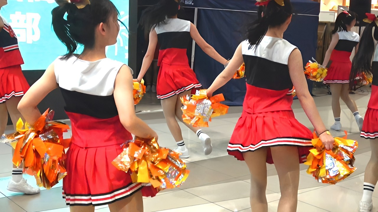 【チア】ポニーテール揃えのチアダン[4K]