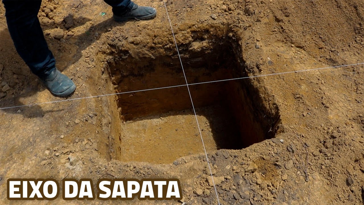 COMO MARCAR O EIXO DA SAPATA DO SOBRADO PASSO A PASSO!! | Parte 24
