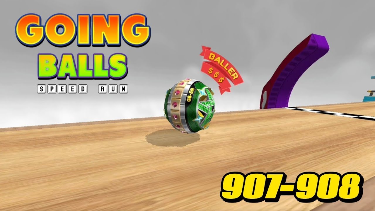 Скоростное прохождение игры Going balls. Новое обновление. Уровни 907-908.