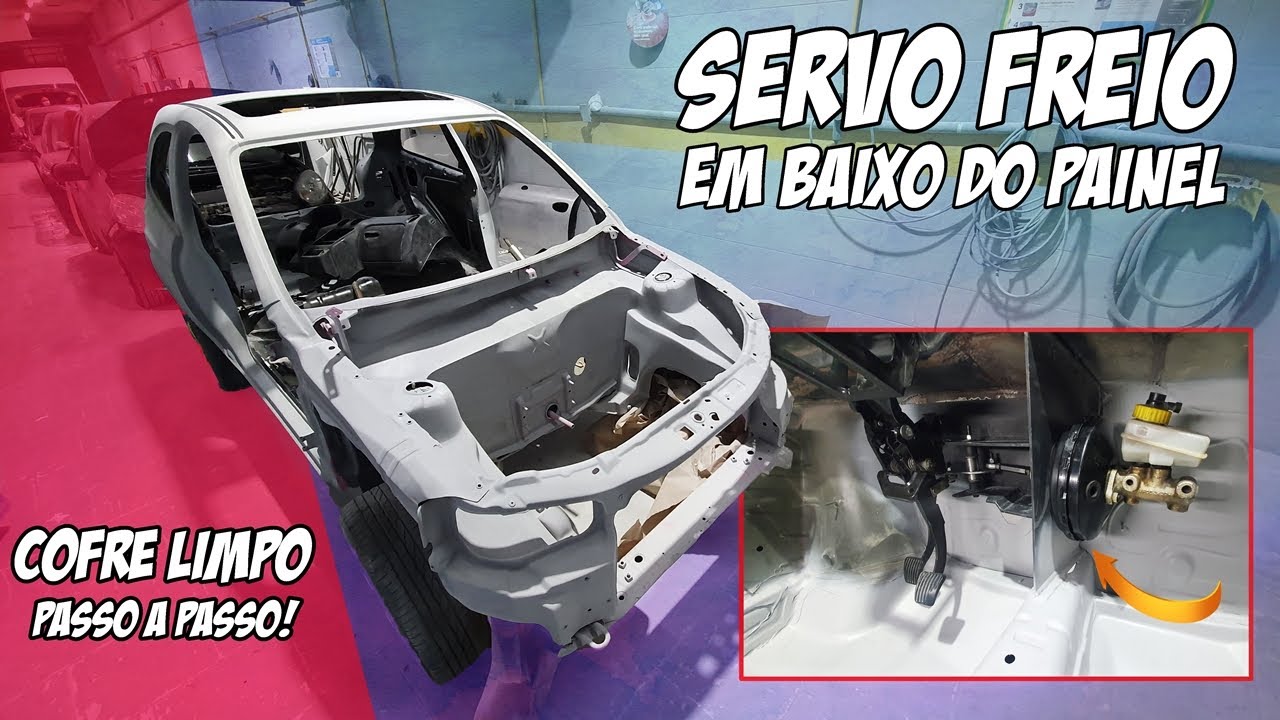 COMO ADAPTAR O SERVO FREIO EM BAIXO DO PAINEL - COFRE LIMPO CELTA 7008