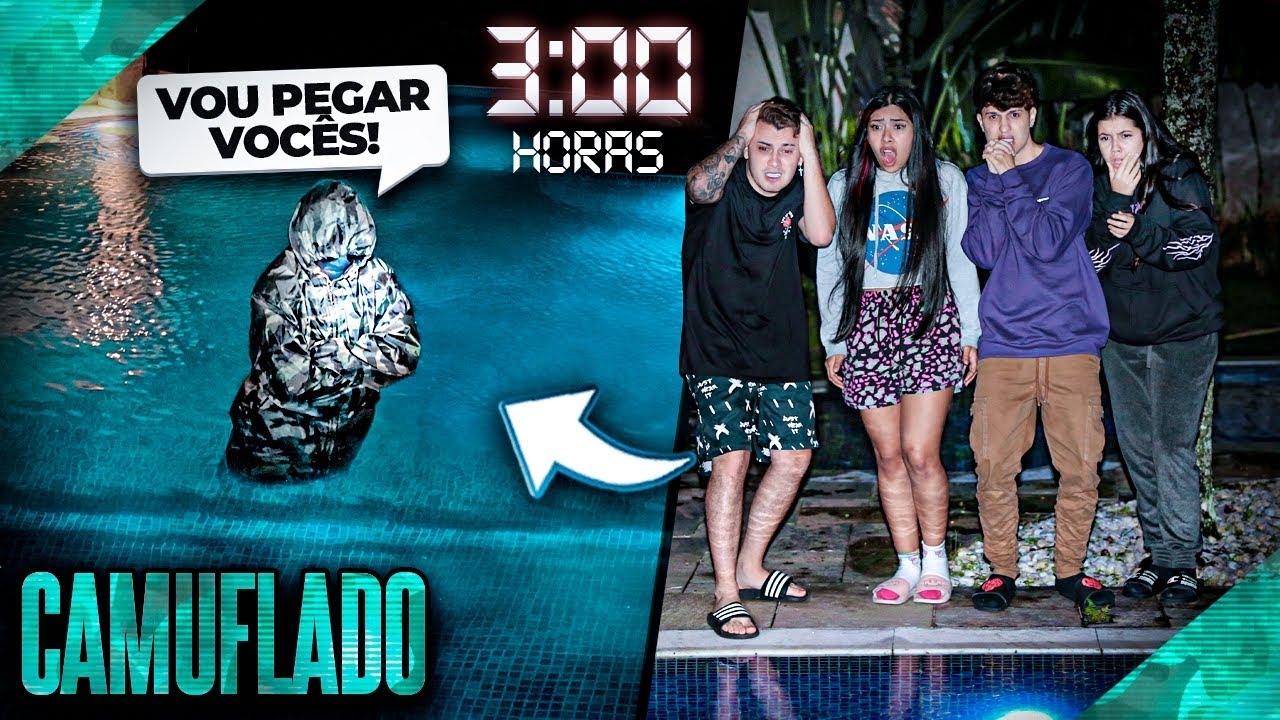 VIMOS O CAMUFLADO NA PISCINA AS 03H DA MANHÃ!! PEGAMOS ELE?! - EPISÓDIO 7