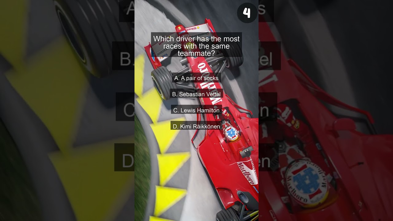 F1 Quiz: Most Races with Same Teammate? #shorts