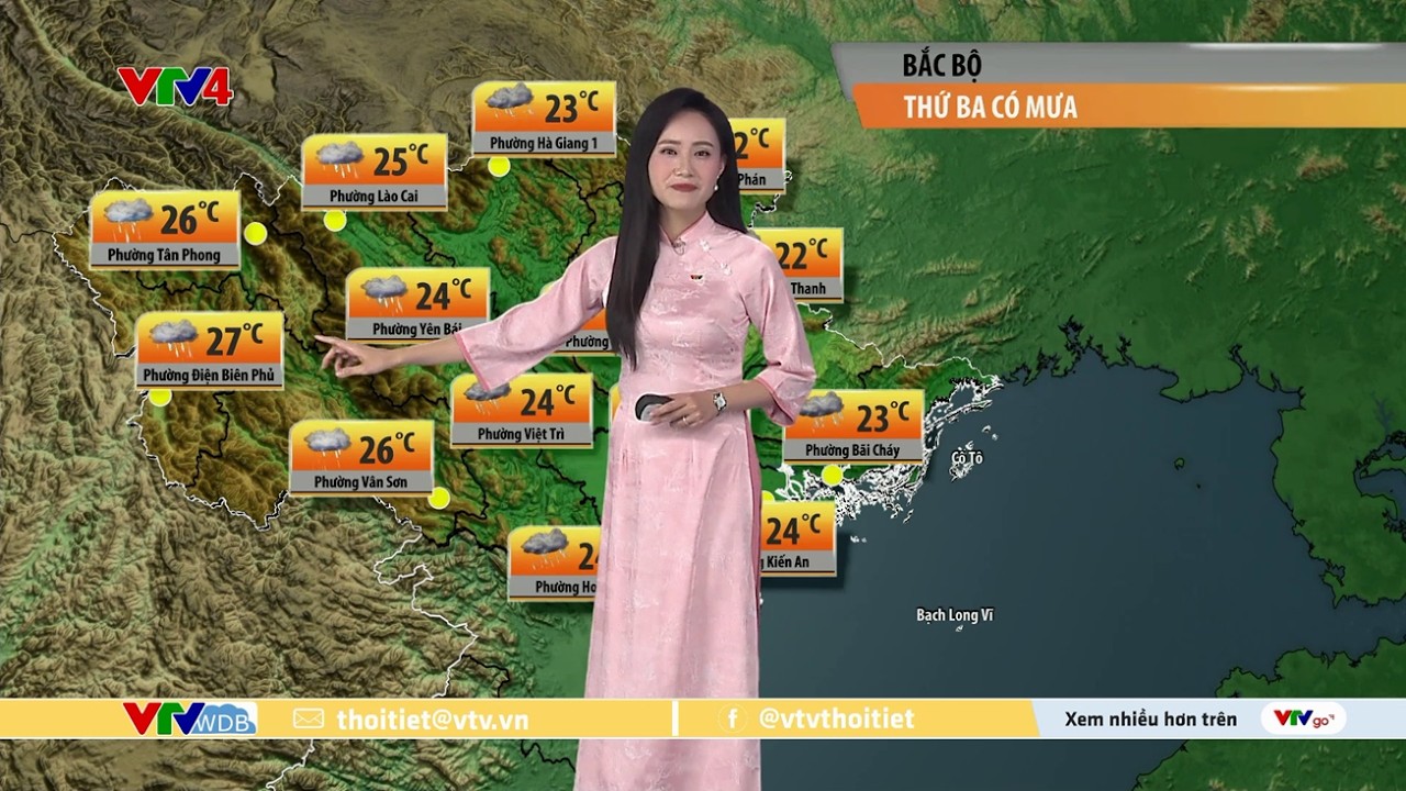 Dự báo thời tiết du lịch 7 ngày tới từ ngày 24 đến ngày 26/02/2026 | VTVWDB