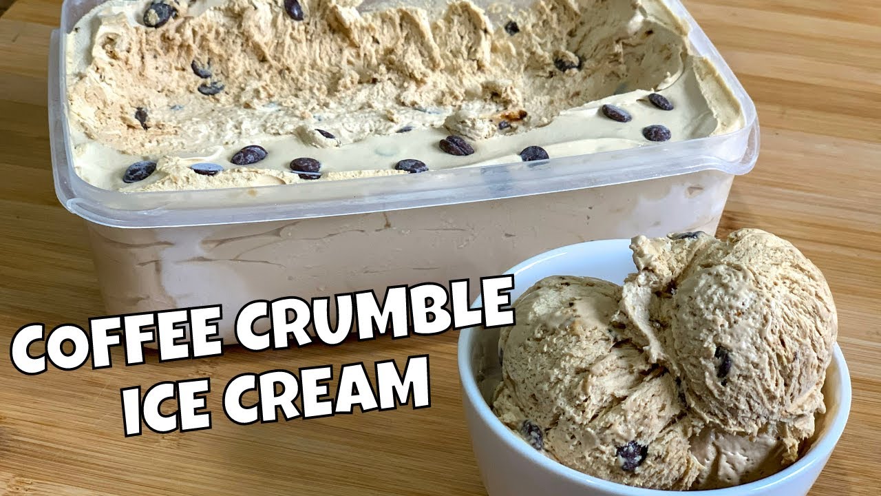 COFFEE CRUMBLE ICE CREAM | EASY HOMEMADE ICE CREAM | 3 INGREDIENTS ONLY!