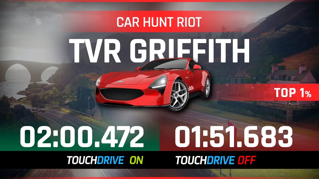 Asphalt 9 Car Hunt Riot - TVR GRIFFITH - Top 1% with Touchdrive & Manual Drive Laps - THE WINDMILLS