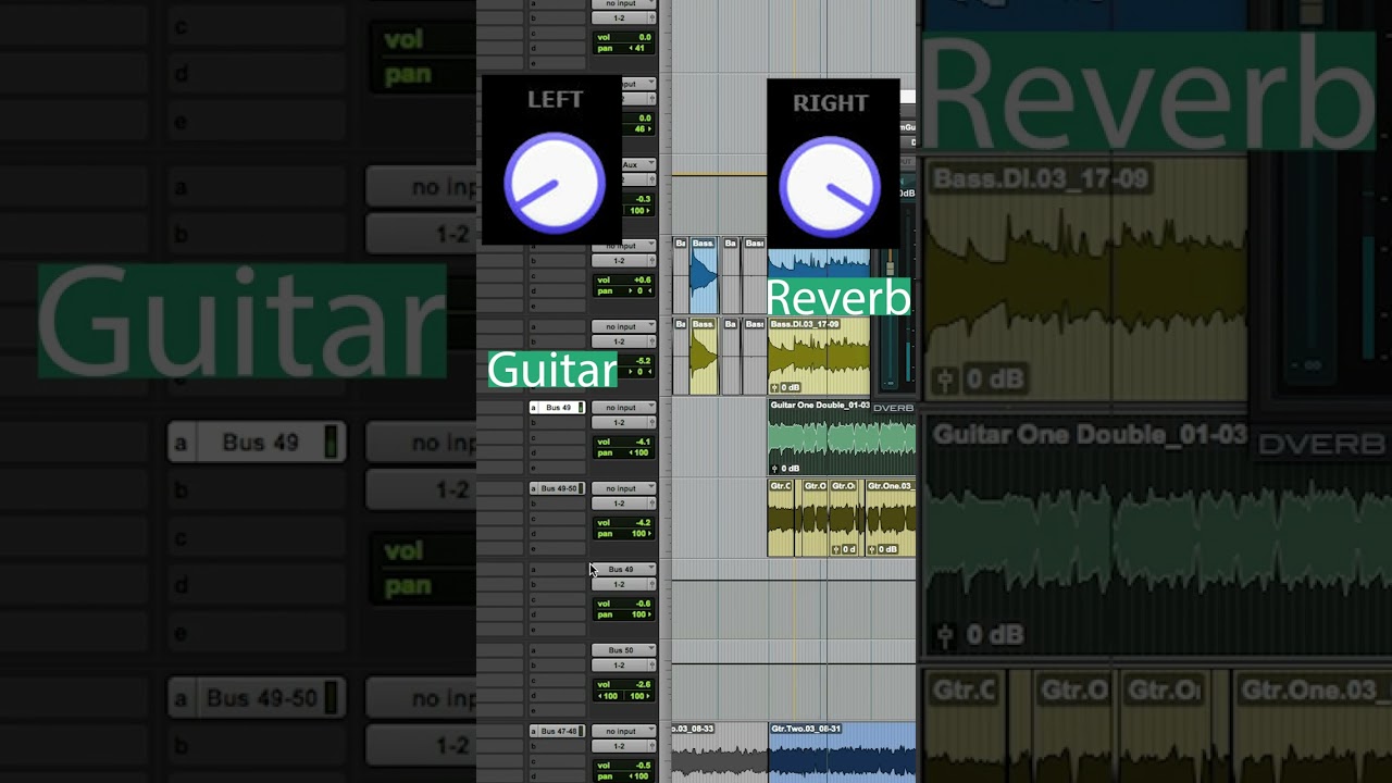 Guitar mixing trick for space and cleaner mixes