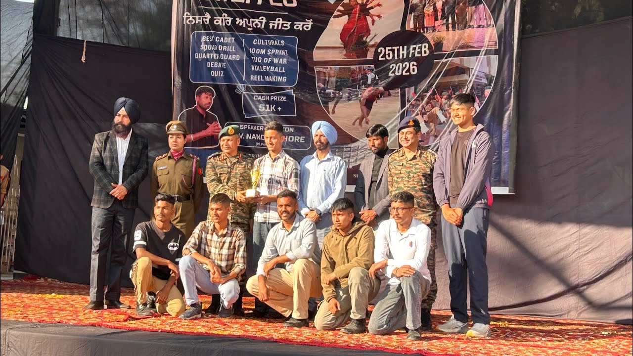 SLC NCC QUARTER GUARD RUNNER UP.         SGTB KHALSA COLLEGE 