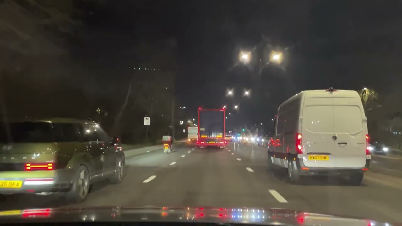 UK Night Drive POV - London to Cheltenham via Oxford