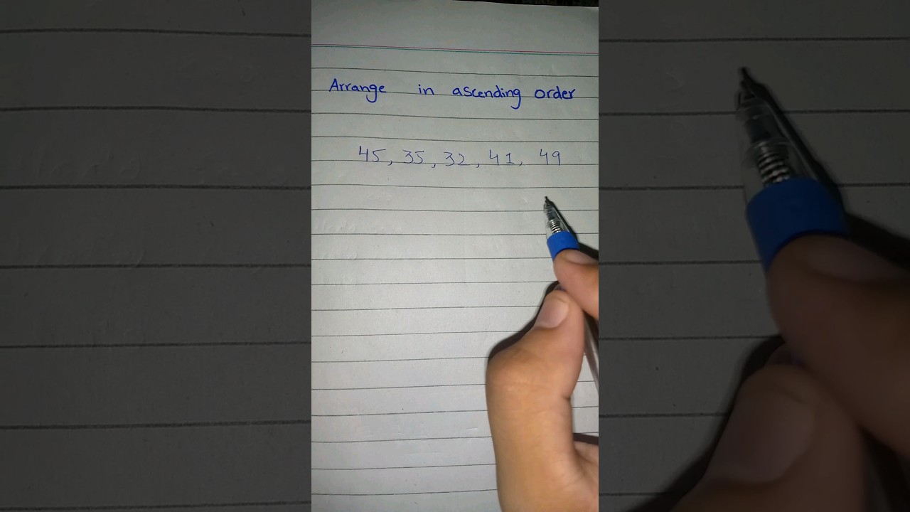 arrange the numbers in their ascending order|math for class 2 #math #learning