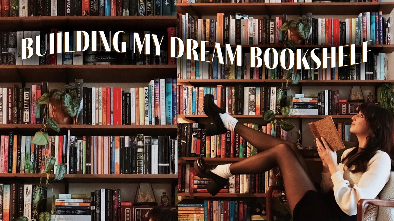 building my dream bookshelf!! dark academia vibes 🌹🕯🍷📖