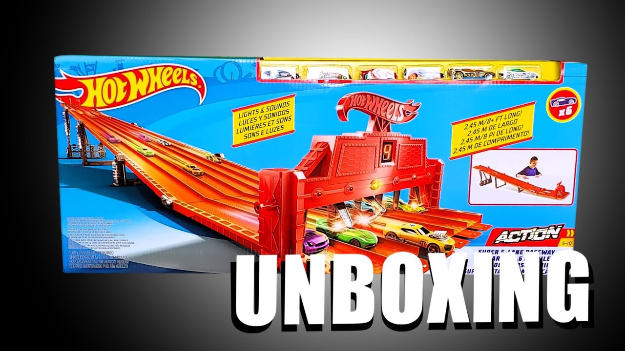 Super Six Lane Raceway by Hot Wheels UNBOXING