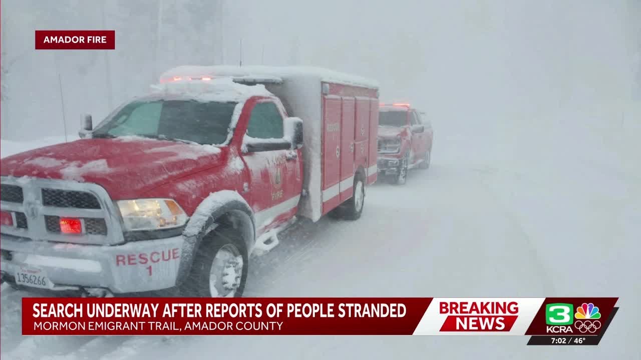 Search underway after reports of people stranded in Amador County