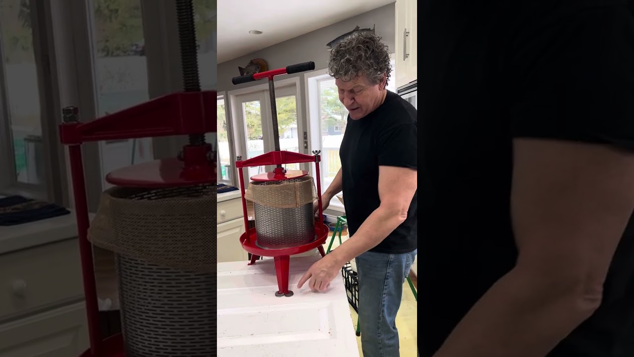 How to make apple cider with a home apple cider press.