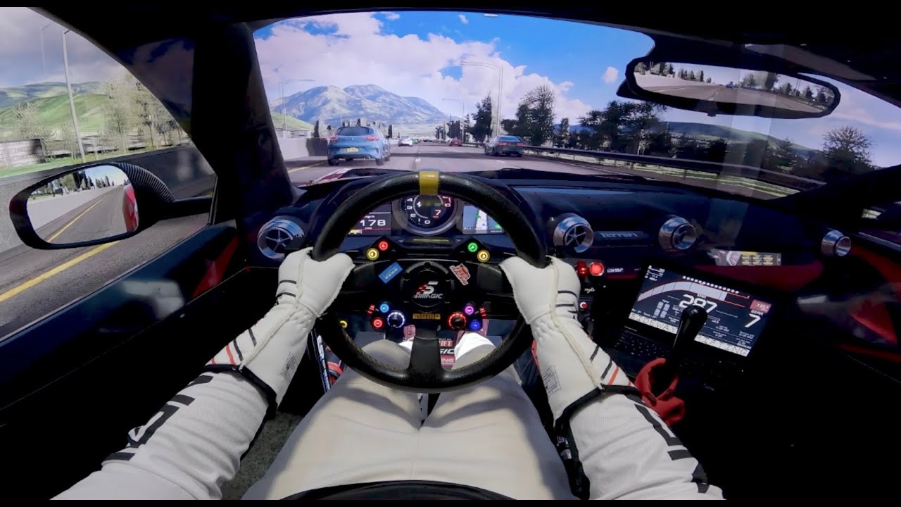 Assetto Corsa Cut up Through Traffic - GoPro POV