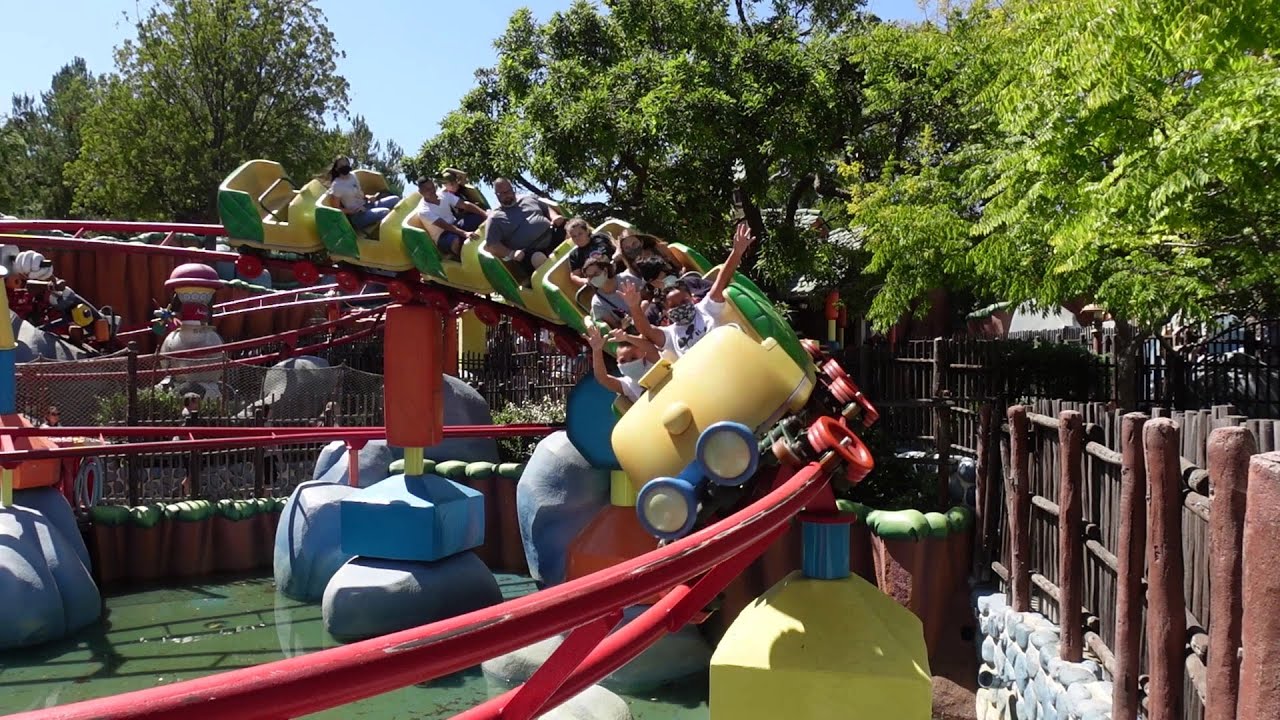 [4K] Gadget Go-Coaster ride: Toon Town Family Coaster - Disneyland Park California POV
