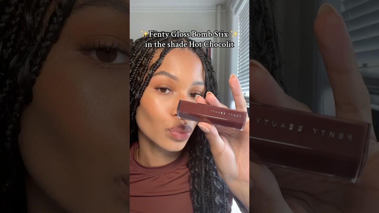 Fenty Gloss Bomb Stix in the shade Hot Chocolit #fentybeauty #fentyglossbomb #lipcombo