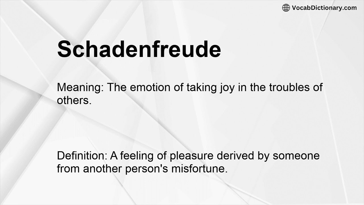Schadenfreude Meaning