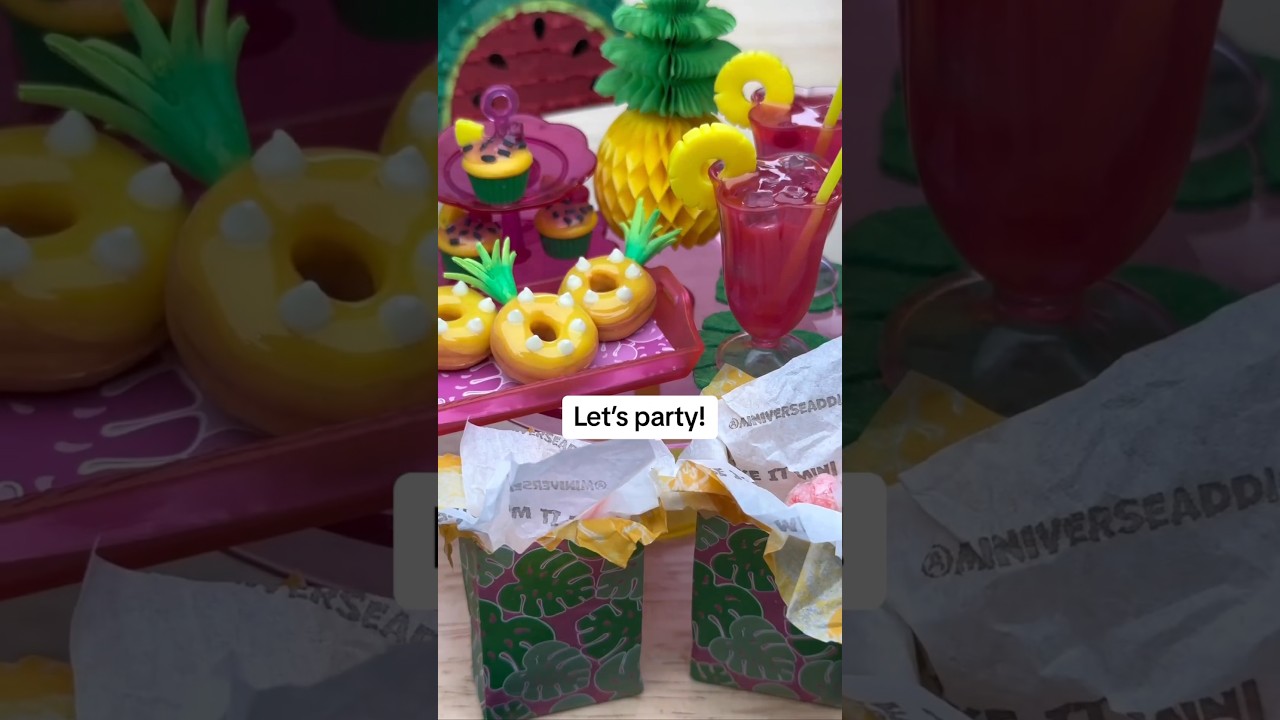 Let&rsquo;s throw a mini party with the Miniverse Birthday series🥳🍉🍍 #miniversemakeitmini