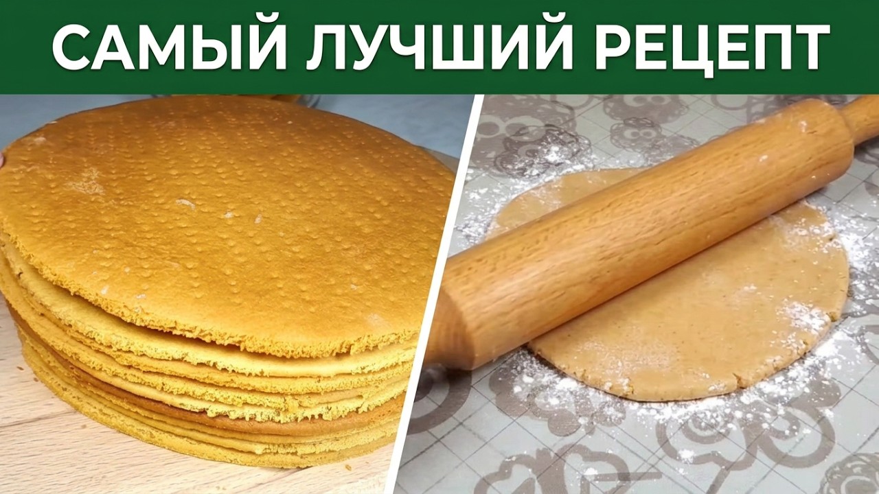🍯 Самые вкусные МЕДОВЫЕ КОРЖИ для Медовика! Коржи, с которыми справится даже новичок! 🍯