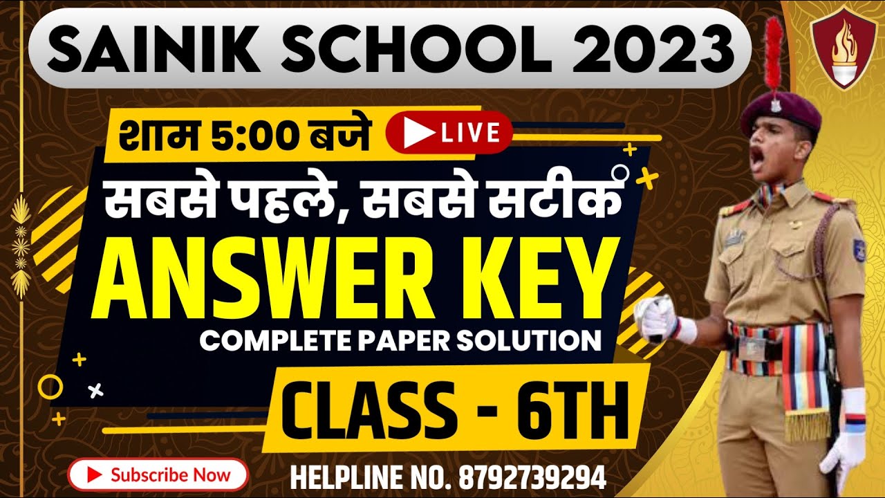 Sainik School Online Coaching Class 6| Sainik School Coaching Class 6 | Sainik School Answer Key
