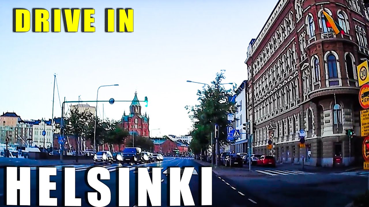 Dashcam - Airport and city center driving in Helsinki Finland Quality HD
