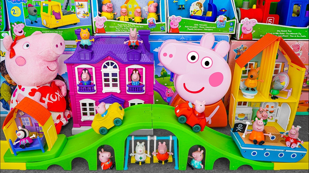 Peppa Pig ASMR | Satisfying with Unboxing Cute Peppa Pig Pink House Playset | Review Toys ASMR