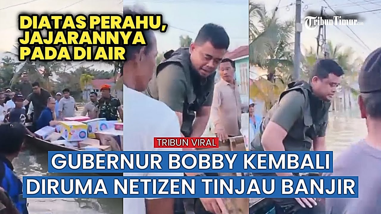 Bobby Nasution Tinjau Banjir di Langkat, Aksi di Atas Perahu Kembali Jadi Sorotan Publik