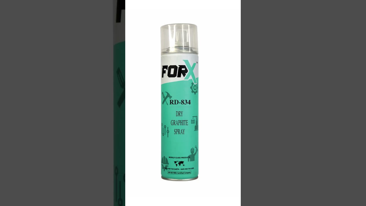 ForX Dry Graphite Spray, Grade RD-834#BakshiAerosolePrivateLimited #BAPL #Aerosol #Spray #forx